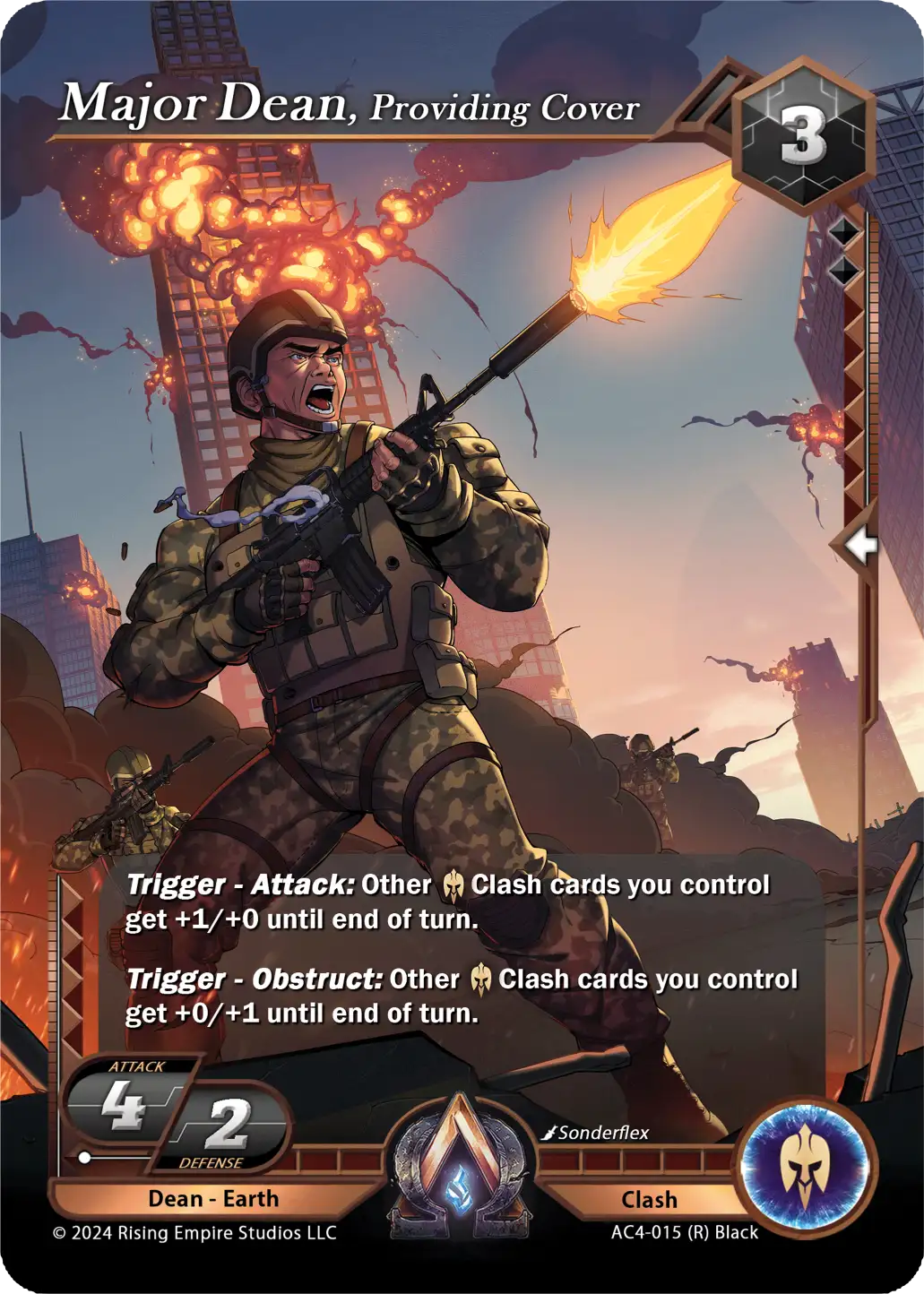 Major Dean, Providing cover