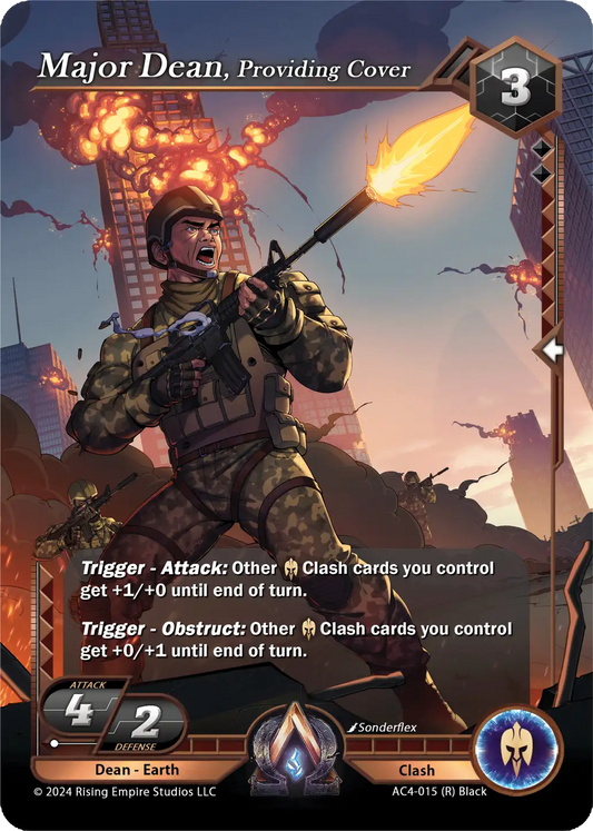 Major Dean, Providing cover